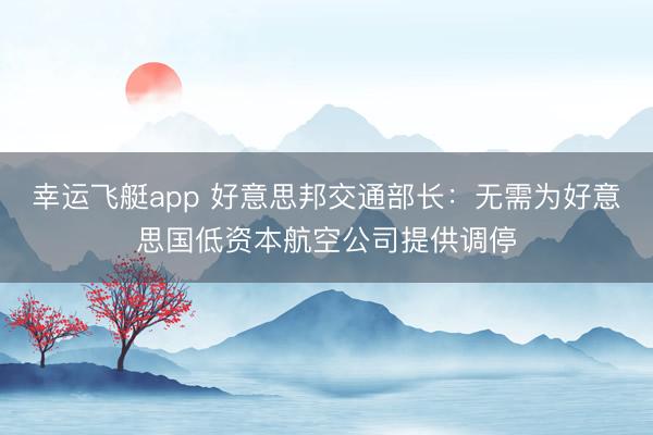 幸运飞艇app 好意思邦交通部长：无需为好意思国低资本航空公司提供调停